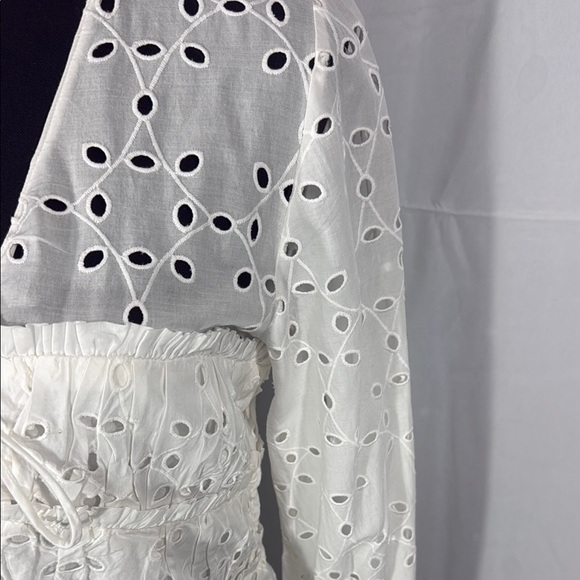 Gianni Bini Katrina White Eyelet Dress Size M - Picture 5 of 13